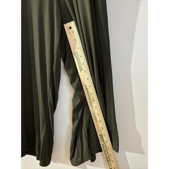 TORRID WOMENS Olive Green Jersey Flounce Culotte Jumpsuit SIZE 2 - Picture 10 of 15